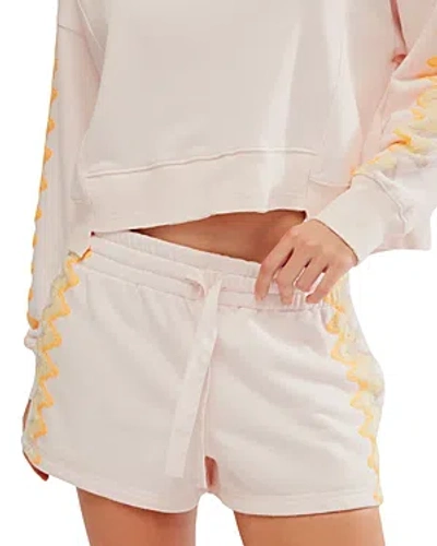 Free People Feeling Wavy Printed Shorts In Beached Clay Combo