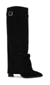 Free People Felicity Fold Over Boots Black Suede In 블랙