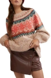 Free People Festive Frost Sweater In Festive Frost Combo