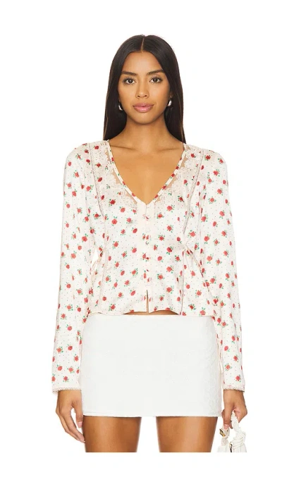 Free People Field Of Roses Top In Multi