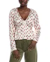 Free People Field Of Roses Satin & Lace Top In White
