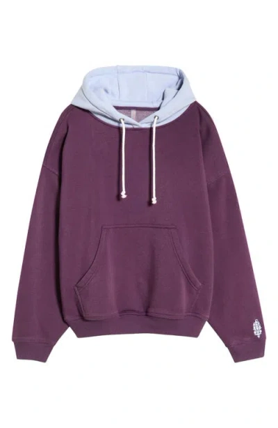 Free People Final Call Colorblock Hoodie In Purple