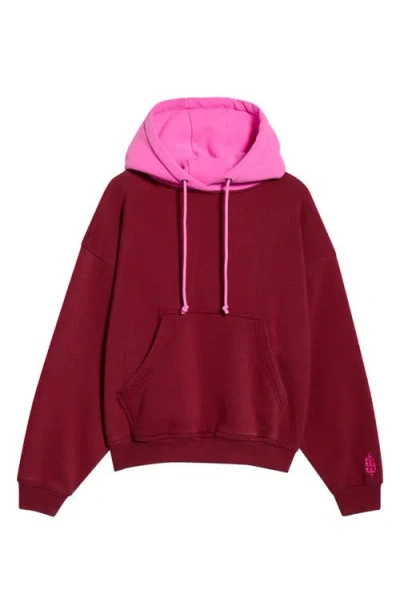 Free People Final Call Colorblock Hoodie In Red