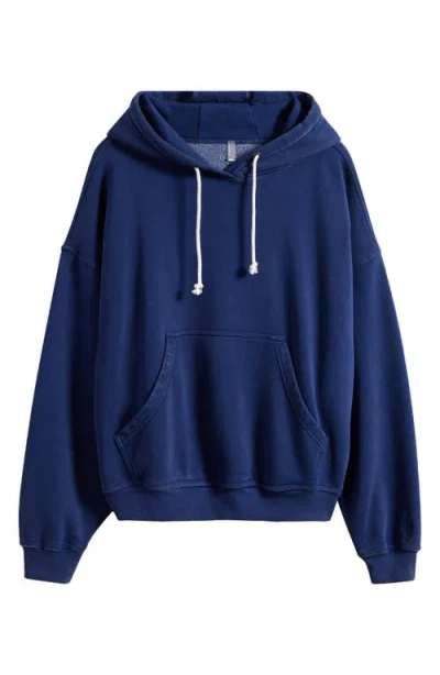 Free People Final Call Fleece Hoodie In Blue