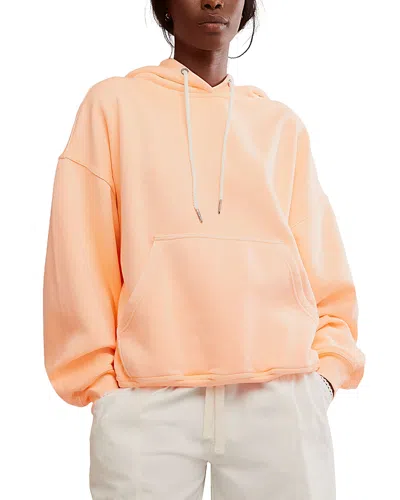 Free People Final Call Hoodie In Pastel Peach