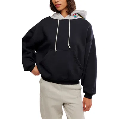 Free People Final Call Patch Hoodie In Black