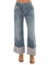Free People Final Countdown Mid Rise Jeans In Zero In Blue
