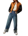 Free People Final Countdown Cuffed Low-rise Jeans In Zero