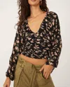 Free People Final Rose Top In Black In Black