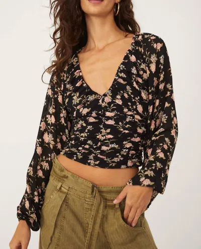 Free People Final Rose Top In Black