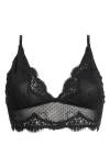 Free People Fiona Longline Bralette In Black