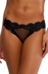 Free People Fiona Sheer Lace Bikini In Black