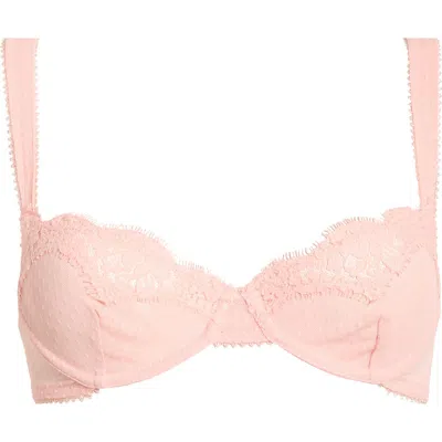 Free People Fiona Underwire Lace Demi Bra In Pink