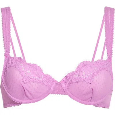 Free People Fiona Underwire Lace Demi Bra In Pink