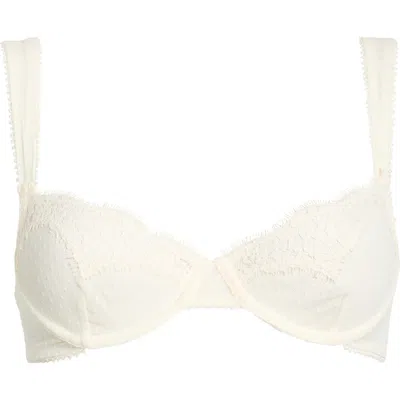 Free People Fiona Underwire Lace Demi Bra In White