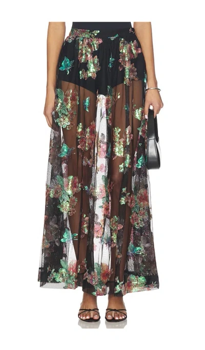 Free People Fioritura Maxi Skirt In Black