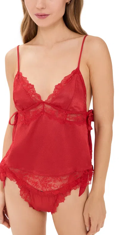 Free People First Blush Cami Panties Set Goji Berry