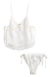 Free People First Blush Camisole & Panty Set In Star White