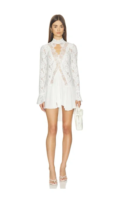 Free People First Crush Lace Tunic In Ivory