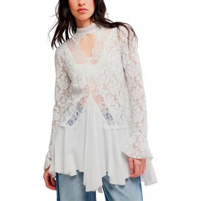 Free People First Crush Lace Tunic In White