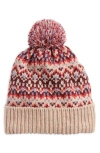 Free People First Frost Fairisle Pom Beanie In Ivory In Ivory
