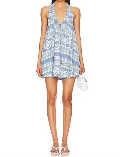 Free People Fisher Mini Dress In Riverside Combo