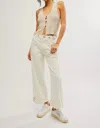 Free People Flair Cuffed Jean In Eggshell