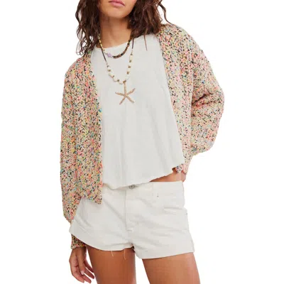 Free People Flea Market Crop Cardigan In Multi