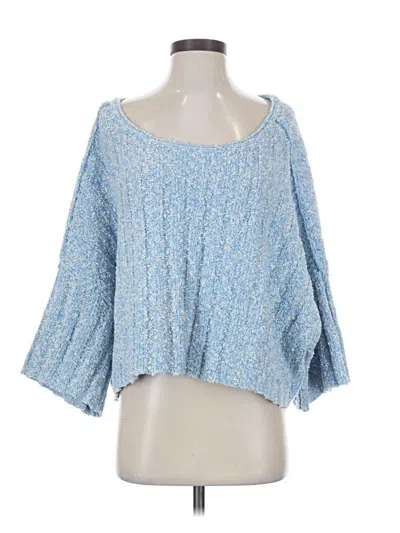 Pre-owned Free People Fleece Jacket In Blue