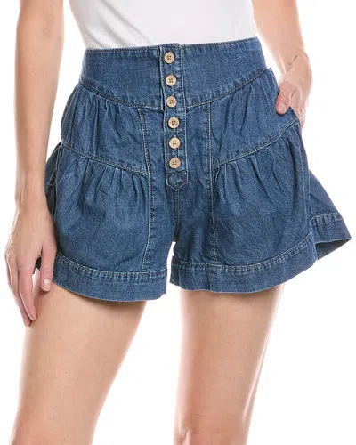 Free People Fleur Denim Short In Blue