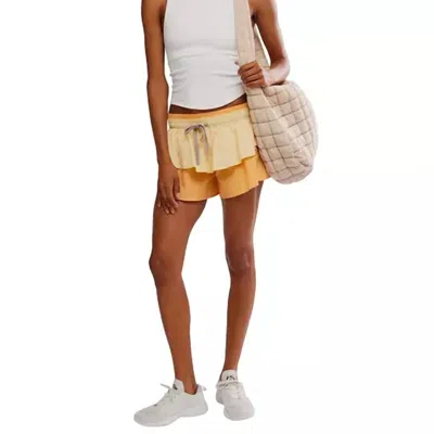 Free People Flex It Shorts In Light Papaya Combo In Neutral