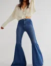 Free People Float On Flare Jean In Jericho Blue In Blue