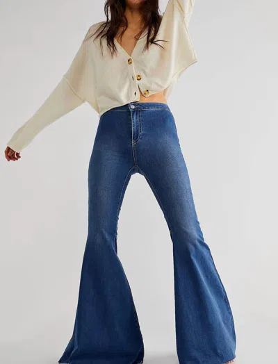Free People Float On Flare Jean In Jericho Blue