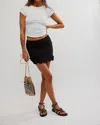 Free People Flora Crochet Mini Skirt In Black