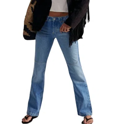 Free People Flora Low Rise Bootcut Jeans In Mai Tai In Blue