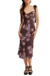 Free People Floral Layered Mesh Slipdress