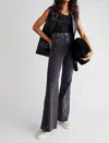 FREE PEOPLE FLORENCE FLARE JEANS IN BLACK COAL