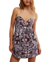 Free People Floreo Strapless Jacquard Minidress In Multi