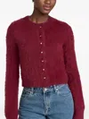 Free People Fluffy Button Cardigan In Red