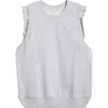 Shop Free People Flutter Sleeve Cotton Knit Tank In Heather Grey