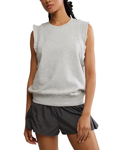 Free People Flutter Sleeveless Sweatshirt In Gray