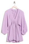 Free People For The Moment Babydoll Minidress In Purple