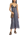 Free People Forever Time Dress In Blue/ Black Combo