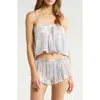 Free People Forget Me Not Cotton Blend Short Pajamas In Summer Combo