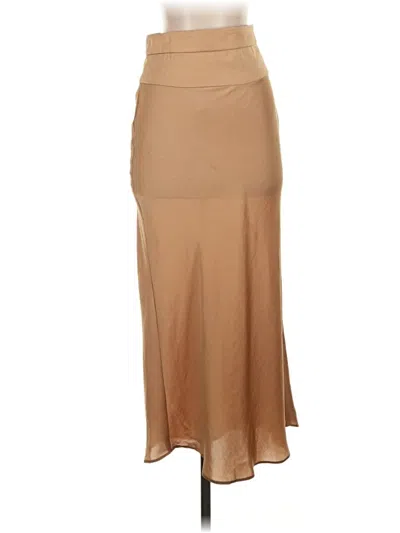 Pre-owned Free People Formal Skirt In Tan