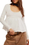 Free People Found Your Babydoll Top In Ivory