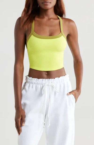 Free People Fp Movement All Clear Colorblock Camisole In Highlighter/martini