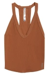 Free People Fp Movement All Clear Crop Racerback Tank In Brown