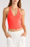 Free People Fp Movement All Clear Crop Racerback Tank In Pink
