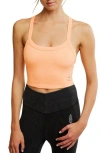 Free People Fp Movement All Clear Rib Crop Camisole In Orange